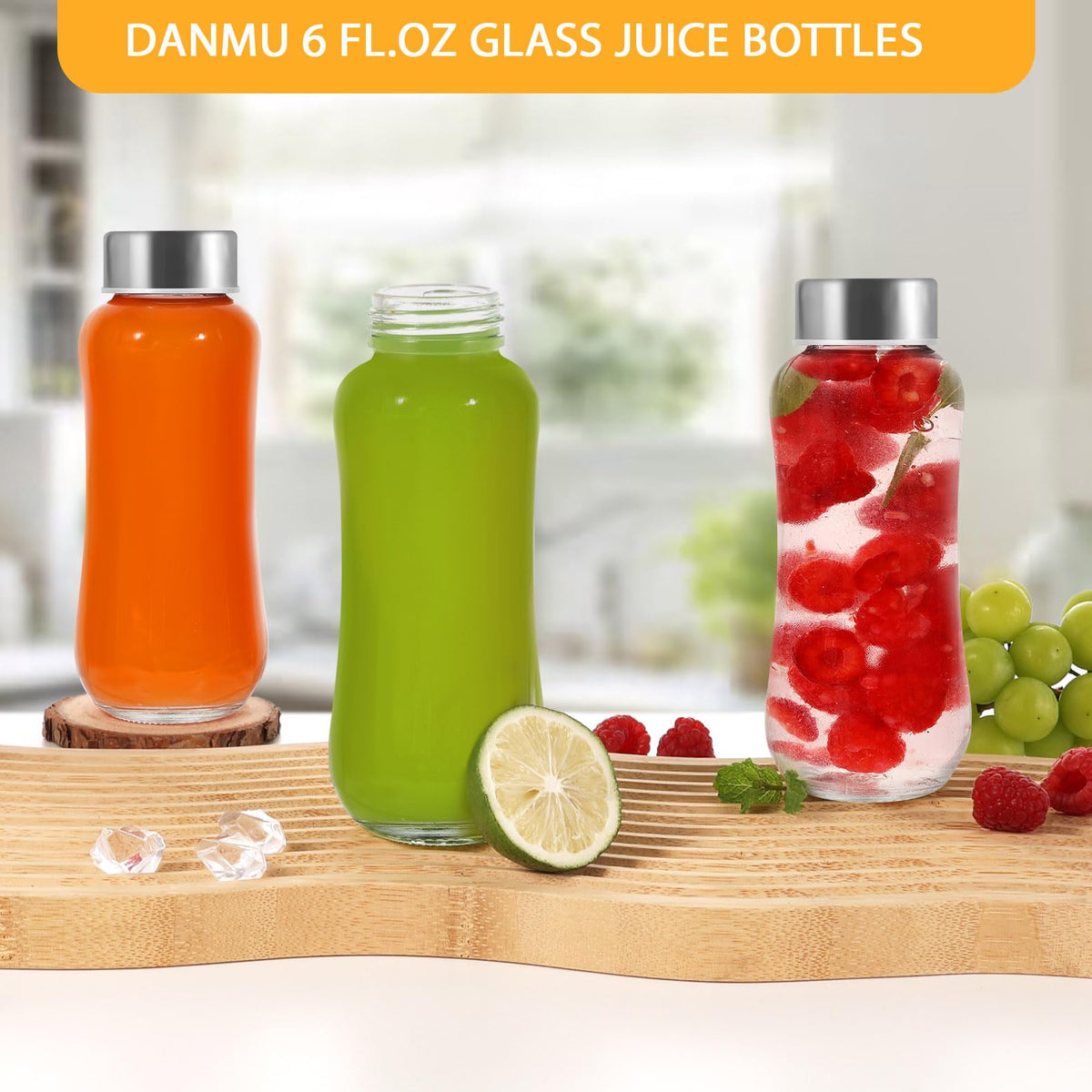Danmu crystal-clear glass bottle preserves flavors without staining