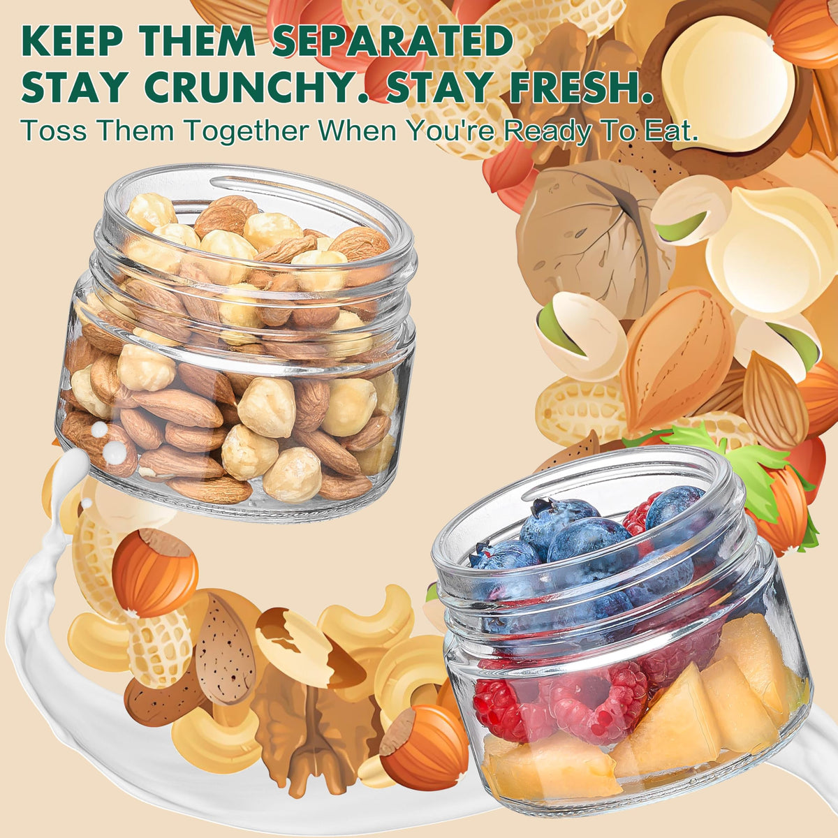 Danmu wide-mouth jar for easy filling and cleaning