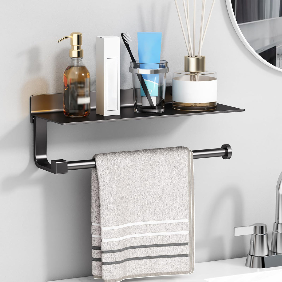 Danpoo adhesive install option for flexible, damage-free mounting.