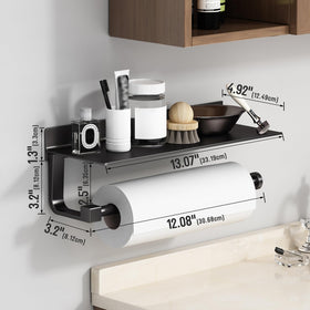 Danpoo matte black wall-hung towel holder adds style and convenience.