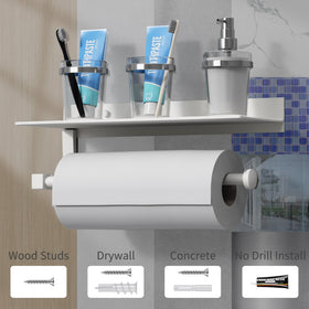Screw mount option provides sturdy, long-term support for busy kitchens.