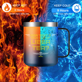 DANTY double-walled insulation keeping coffee hot or cold.