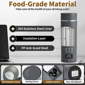 Daoseolo compact 450ml kettle fits in bags for travel or office use.