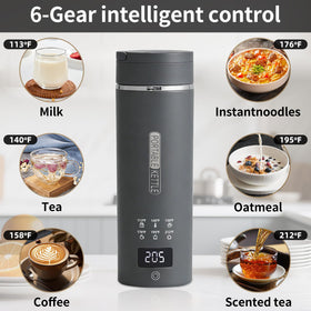 Daoseolo kettle with retractable handle and non-slip base for stable travel use.