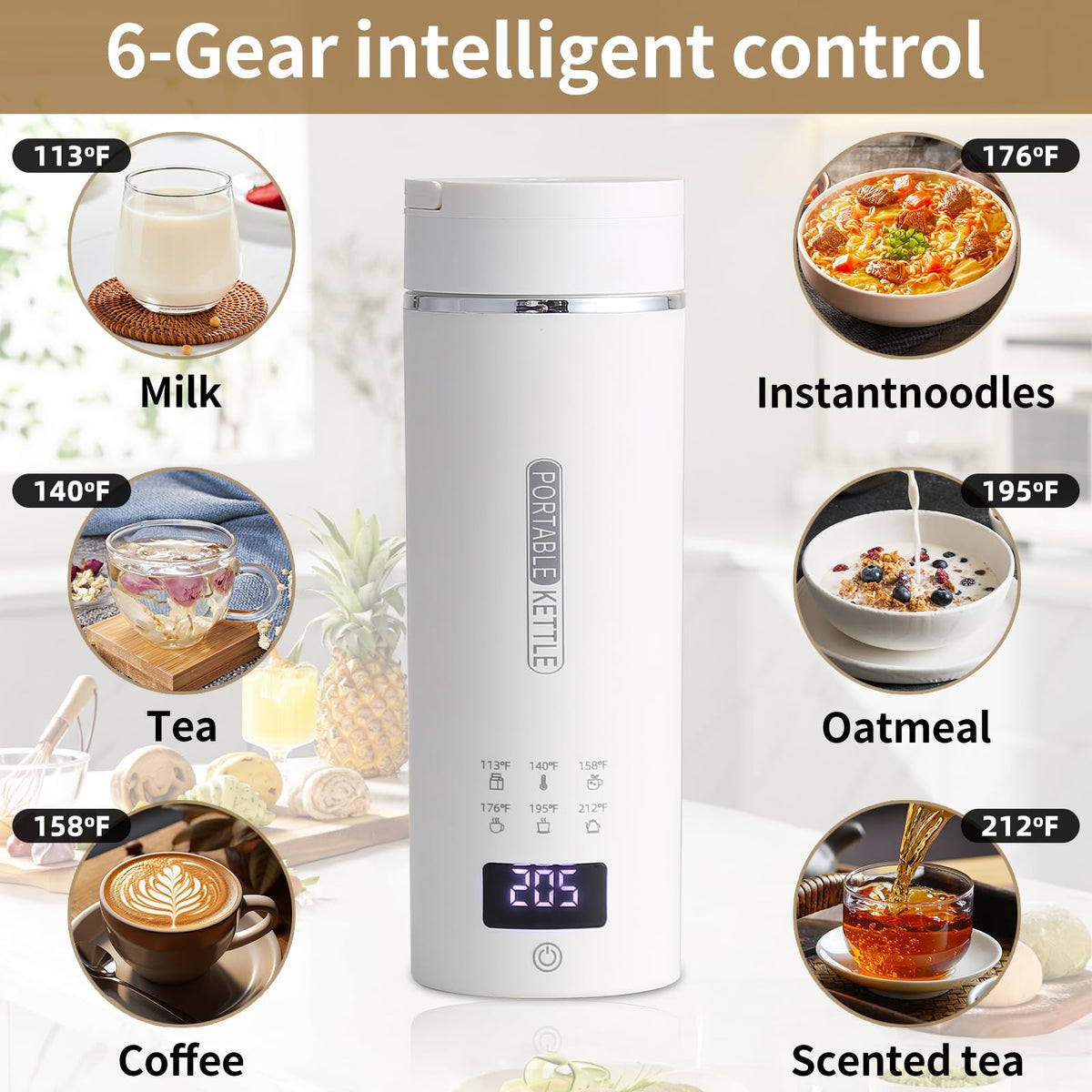 Daoseolo leak-proof lid with safety vent prevents spills during tilting or pouring.
