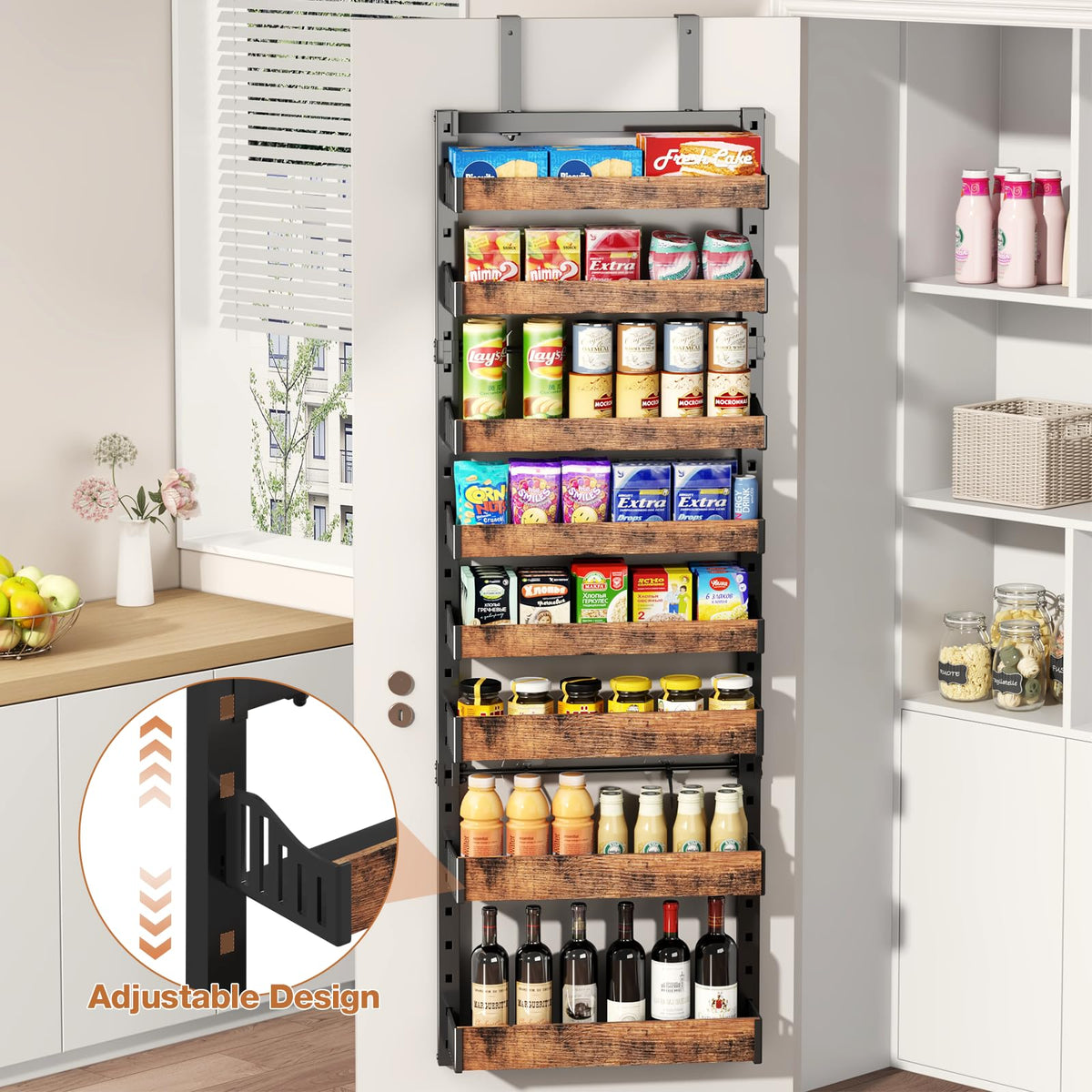 DAOTENGQL adjustable basket heights enable tall container storage options
