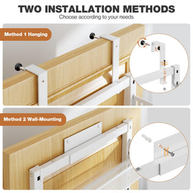 DAOTENGQL wall-mount or hanging shelf saves counter space in kitchens and bathrooms.