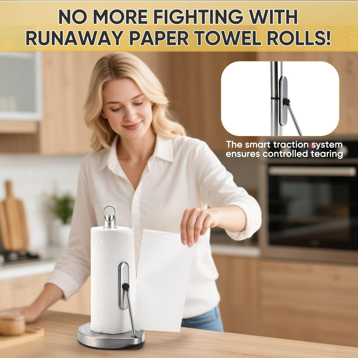 Anti-slip weighted base keeps the holder steady during use.