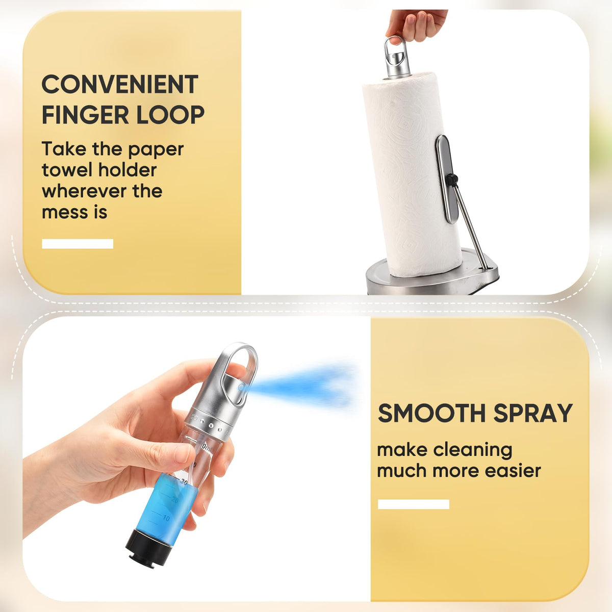 Child safety lock on the spray nozzle for safer homes.