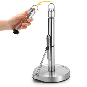 DAR KARAM paper towel holder with spray pump for quick cleanups.