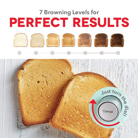 Dash Clear View Toaster crumb tray slides out for quick cleanup