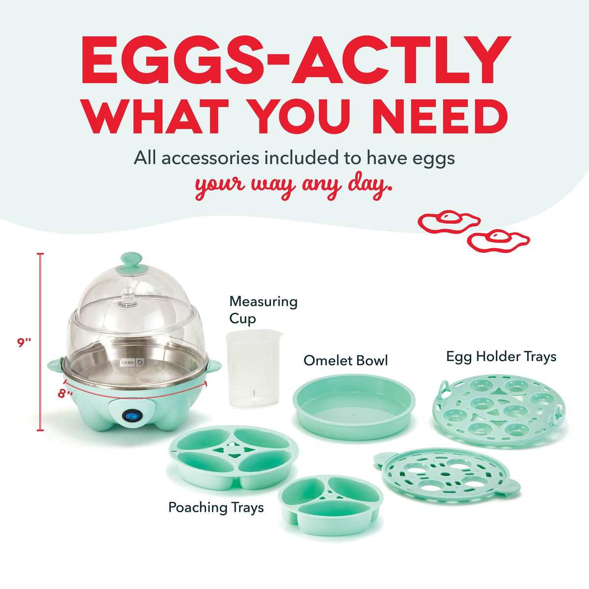 BPA-free construction of the DASH Deluxe Egg Cooker