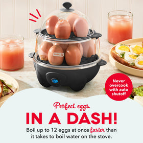 Poaching tray in use for perfectly poached eggs with Dash Deluxe