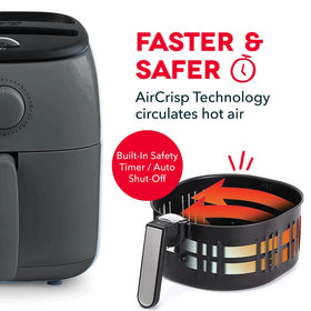 Dash even heating surface promotes consistent browning on every bite.