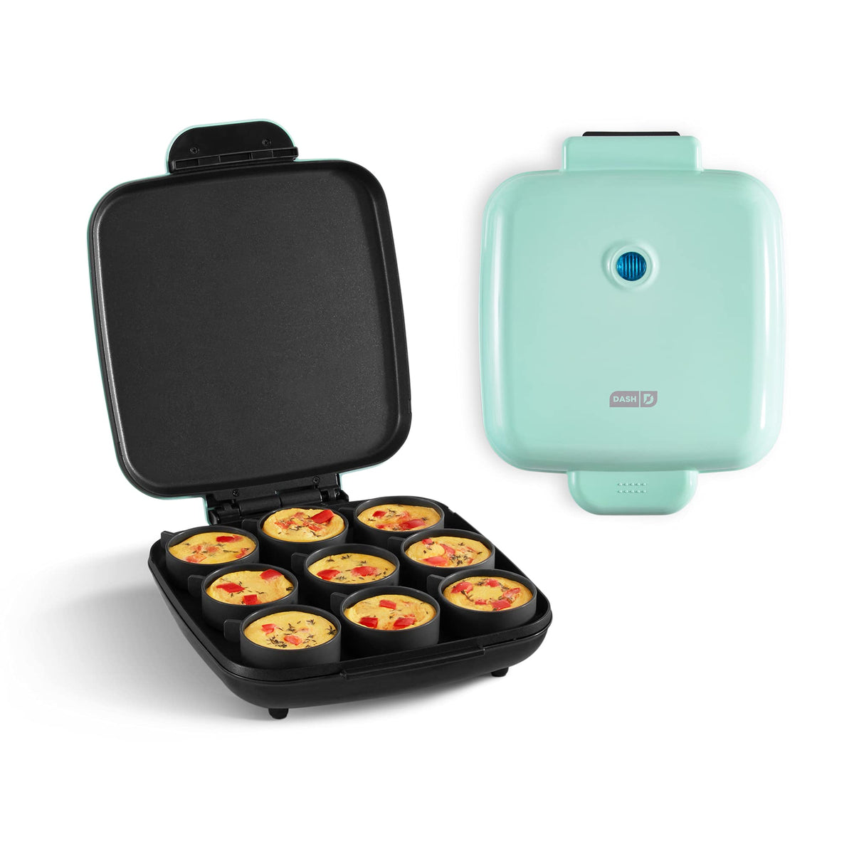 DASH family-size egg bite maker on counter for quick family breakfasts