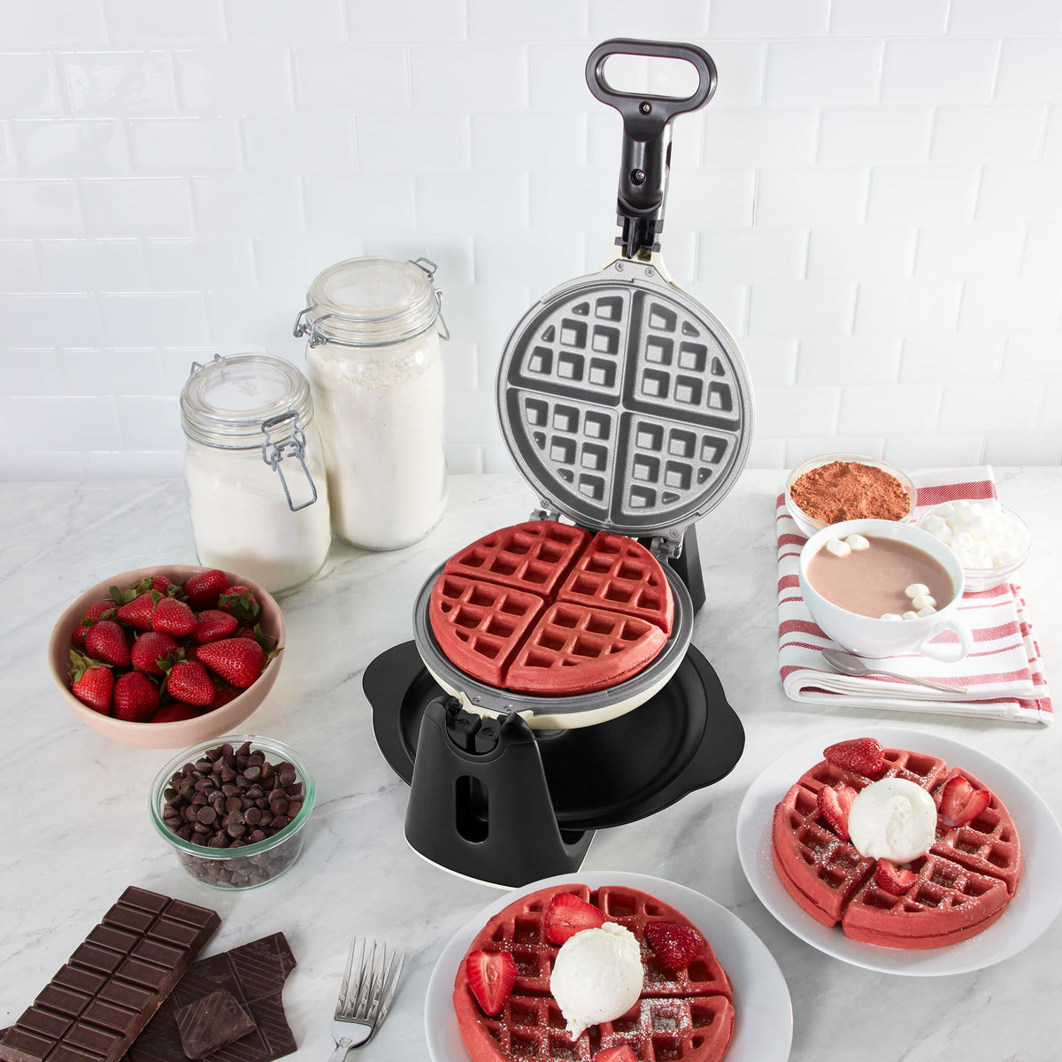 Dash Flip Belgian Waffle Maker recipe guide inspires breakfast creativity.