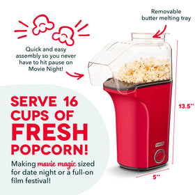 Butter-melting tray attached to the Dash Fresh Pop popcorn maker for flavorful finishing touches