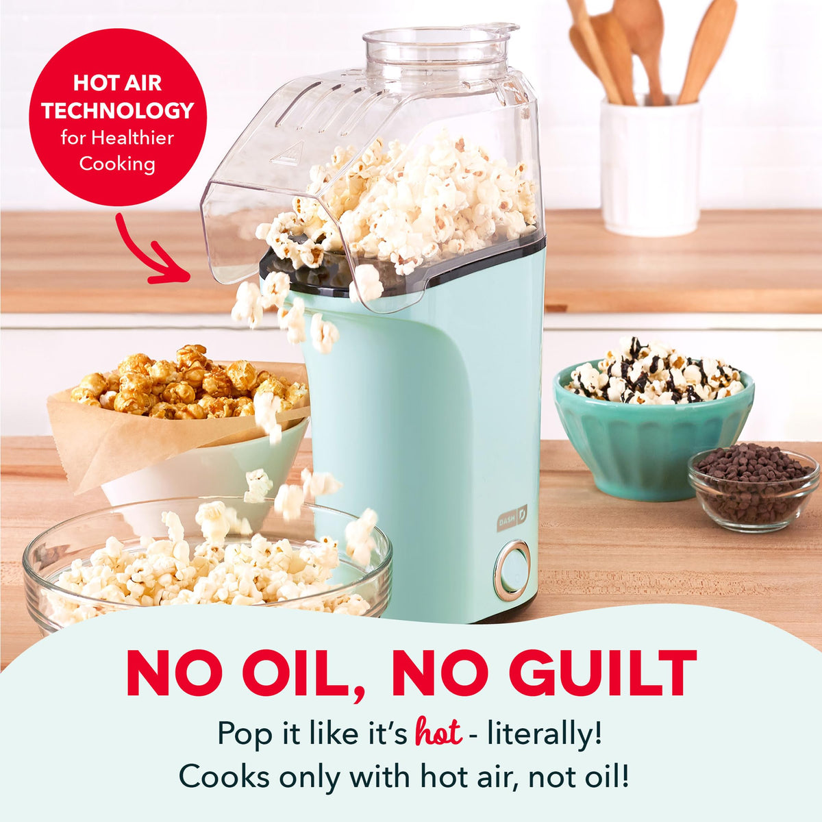 DASH butter melting tray integrated with the measuring cup for easy flavoring