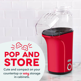Compact design of the Dash Fresh Pop popcorn maker fits small spaces