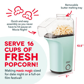 DASH measuring cup with popcorn maker for precise kernel portions