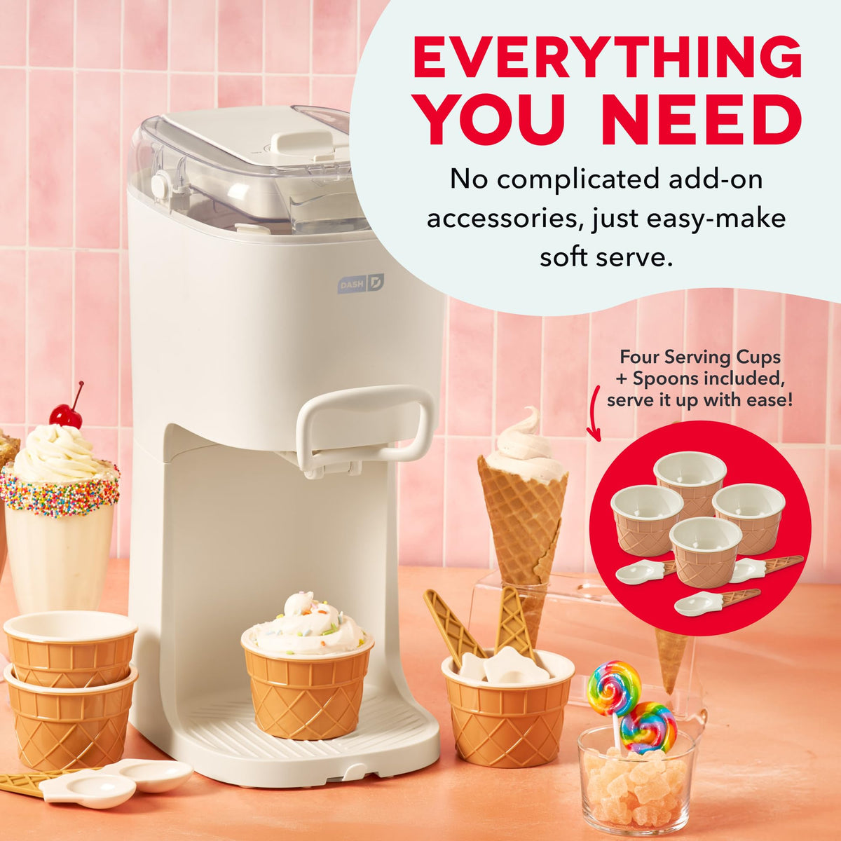 Dash Fruit-forward Whips use real fruit for lighter, refreshing treats.