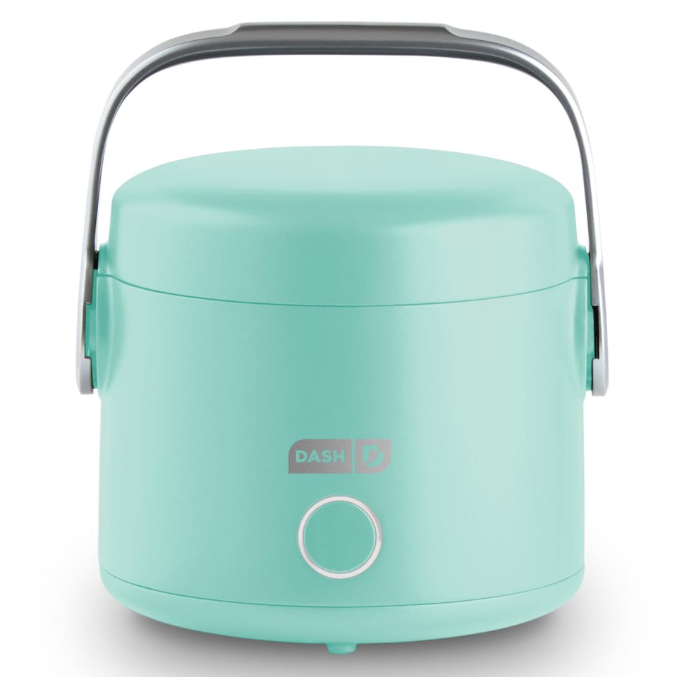 Dash Hot2Go Aqua open lunchbox showing the 20-ounce capacity for a personal meal.