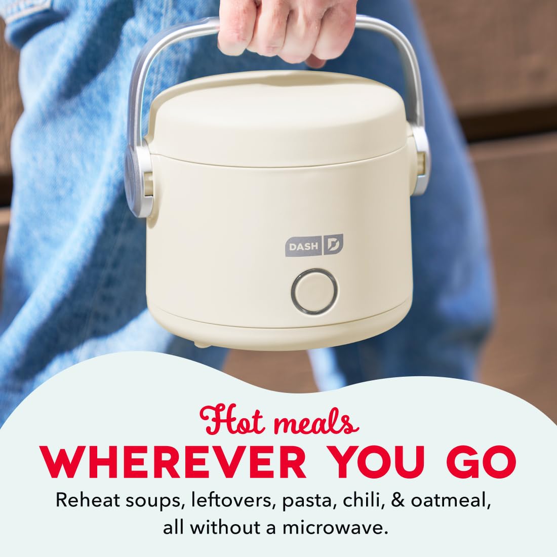Dash Hot2Go Cream detachable cord emphasizes compact storage