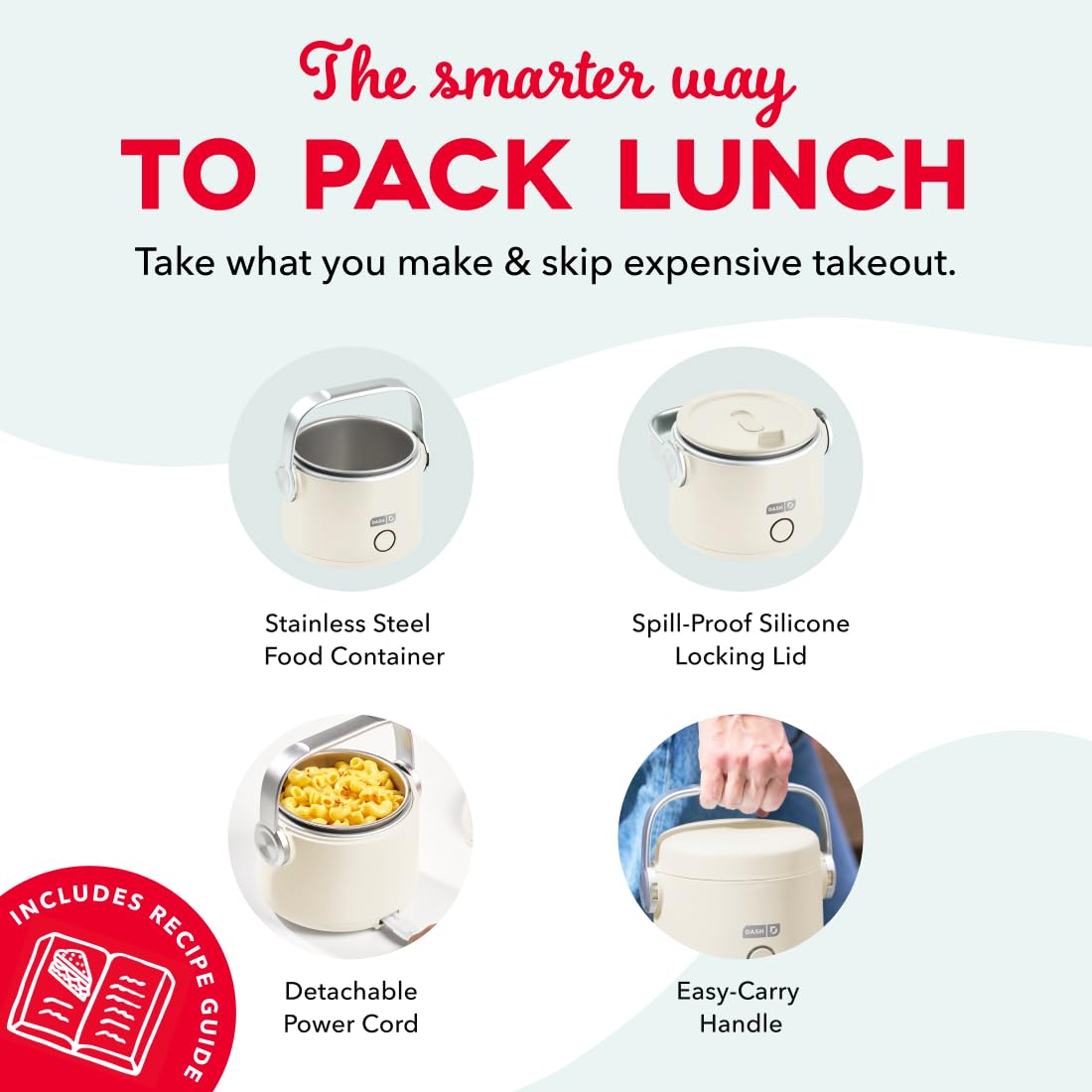 Dash Hot2Go Cream in-office use ready to reheat lunch