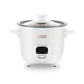 Dash Mini Ceramic Rice Cooker compact design fits small kitchens and dorms.