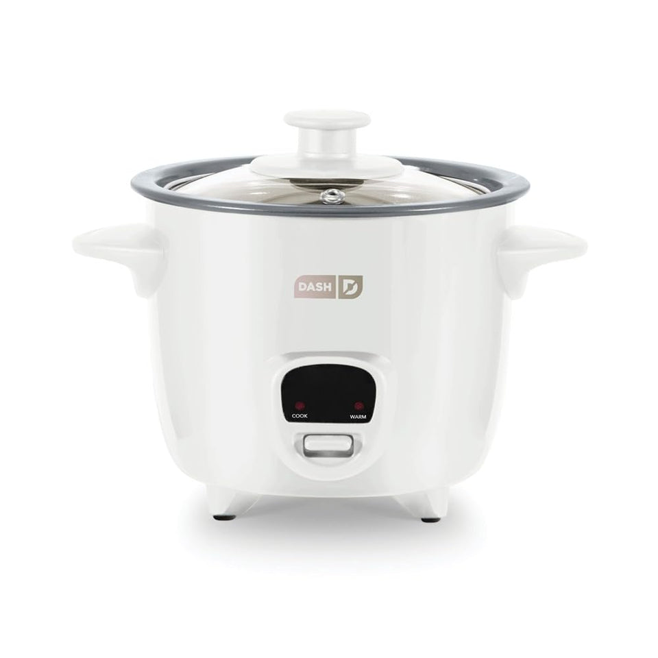 Dash Mini Ceramic Rice Cooker compact design fits small kitchens and dorms.