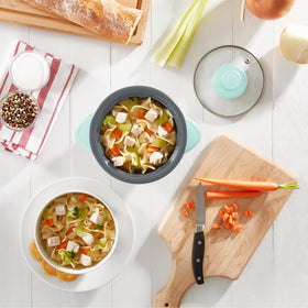Dash Mini's compact design fits tight counters and small kitchens.
