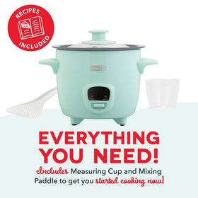 Dash Mini keeps your rice warm for later without drying out.