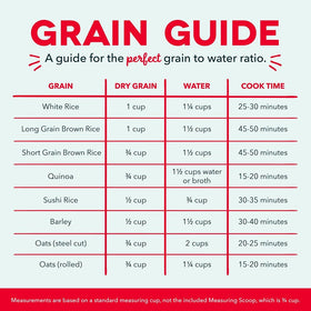 Dash Mini measuring cup included for accurate portions.
