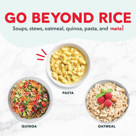 Dash Mini includes a rice paddle for precise scooping and serving.