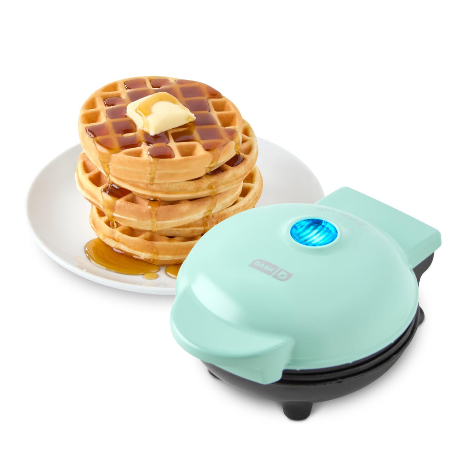 Dash Mini Waffle Maker compact design enables quick, mess-free breakfasts.