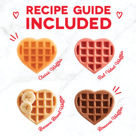 Dash Multi Mini Heart Waffle Maker easy-release surface lets waffles pop out cleanly