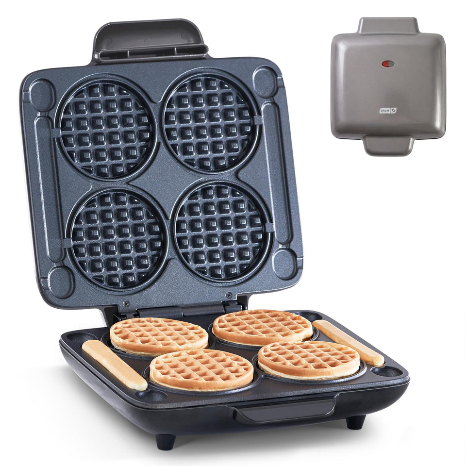 Dash Multi Mini Waffle Maker — batter pour for quick family breakfast waffles.