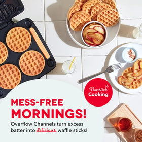 Dash Multi Mini Waffle Maker — easy-release surface helps waffles pop out cleanly.