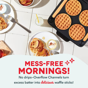 DASH Multi Mini Waffle Maker indicator light signals ready for pouring and serving