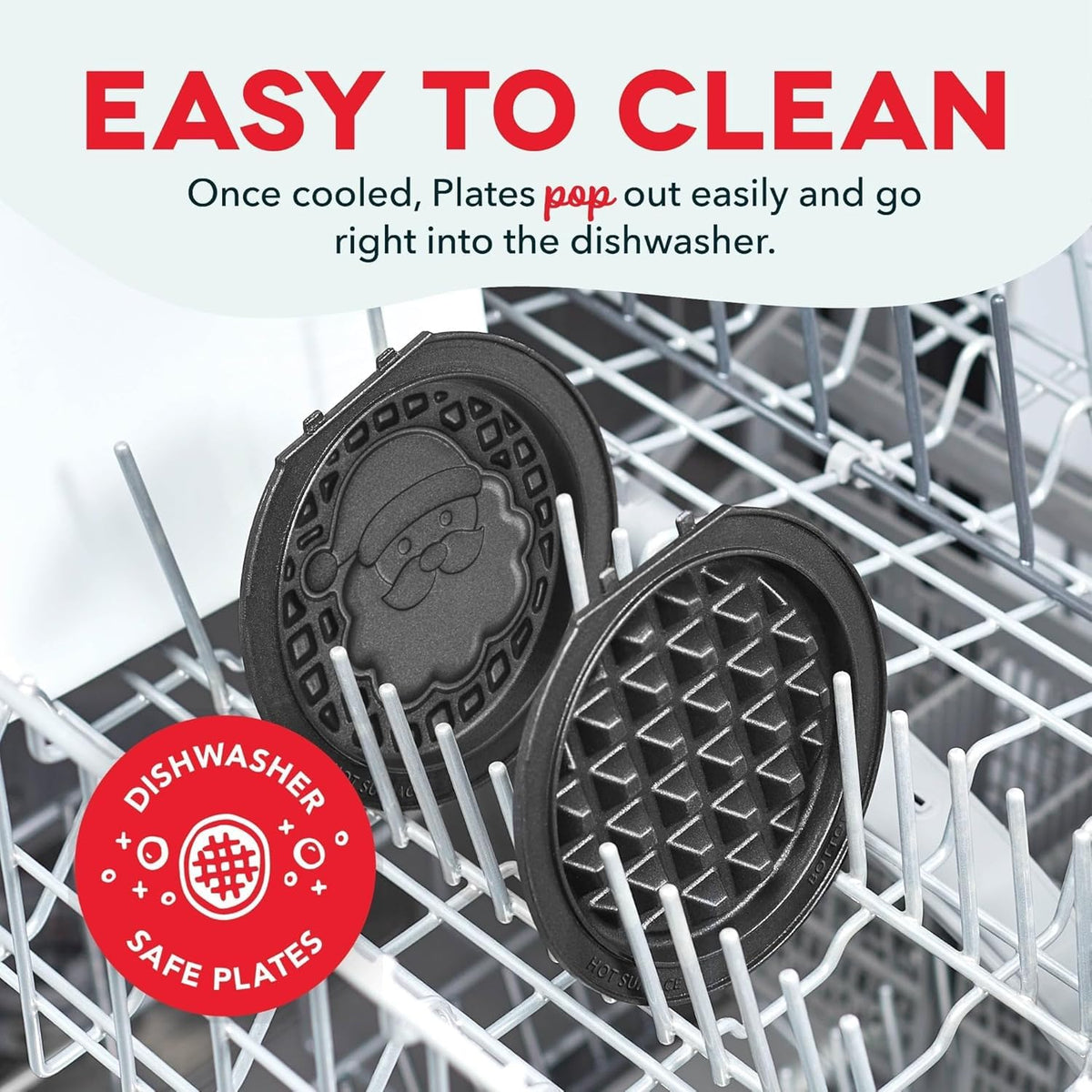 Nonstick surface promotes easy release and fast cleanup