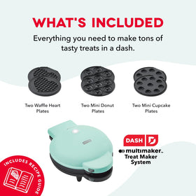 Dash MultiMaker interchangeable plates shown for quick dessert swaps