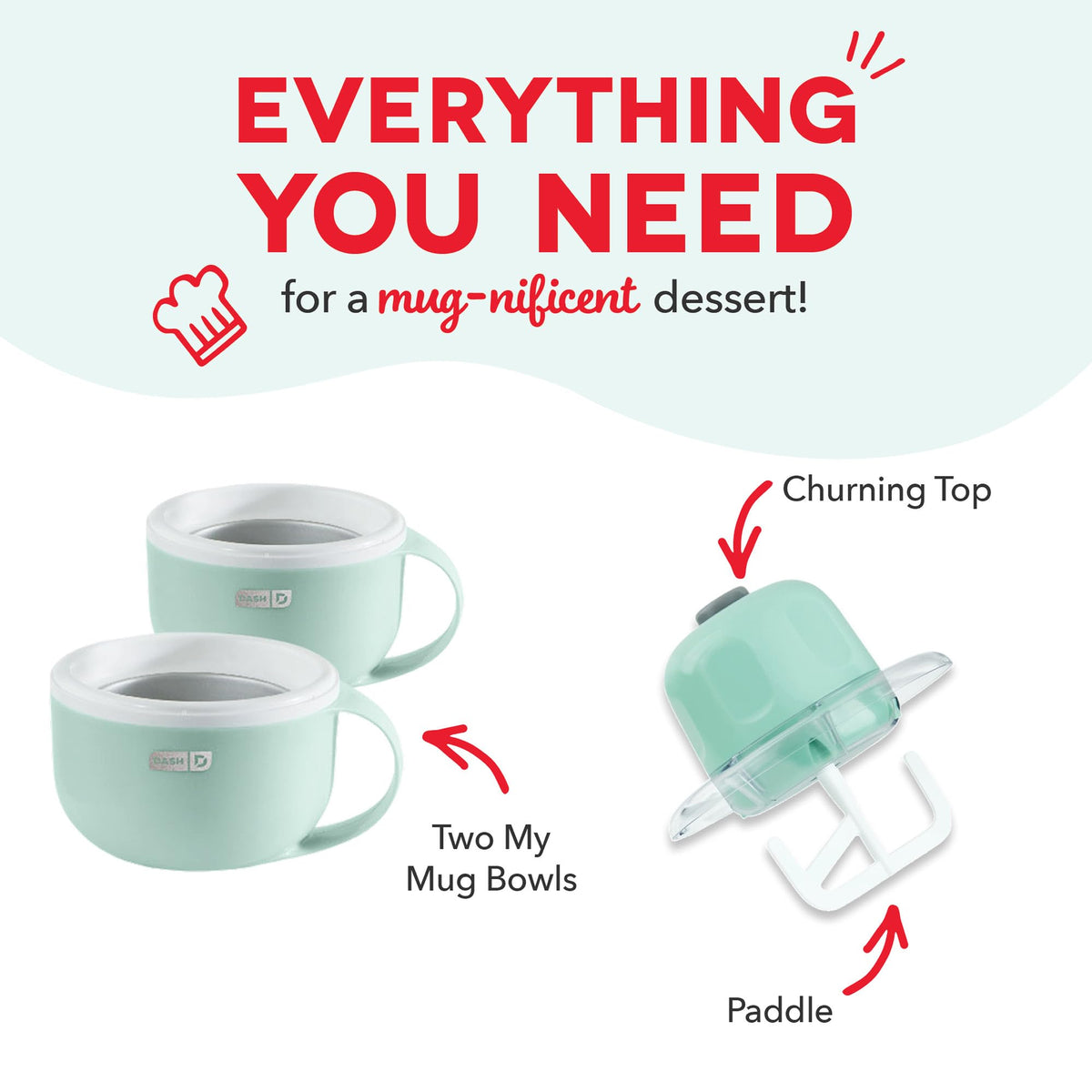 Easy cleanup with Dash My Mug thanks to simple disassembly