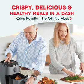 Dash nonstick fry basket provides easy food release after cooking.