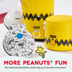DASH Peanuts Fresh Pop popcorn maker recipe guide included for creative snacks.