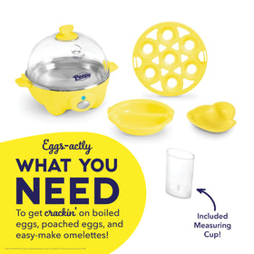 DASH Rapid Egg Cooker dishwasher-safe non-electric parts for easy cleanup