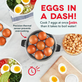 DASH Rapid Egg Cooker multi-egg capacity enabling quick breakfasts
