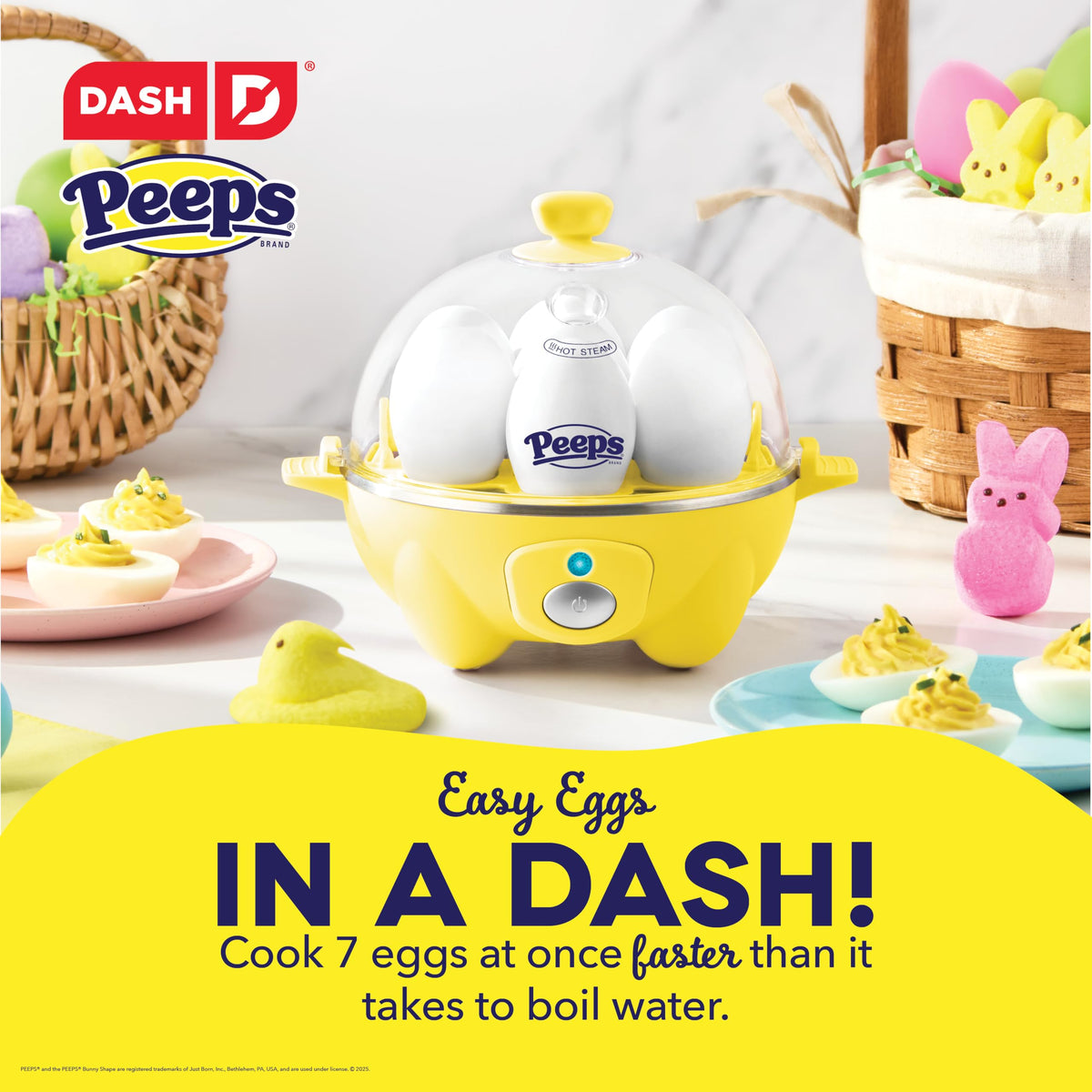 DASH Rapid Egg Cooker poacher tray ready for two perfectly poached eggs