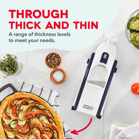 DASH Safe Slice Mandoline with 30+ presets offers versatile slicing options.