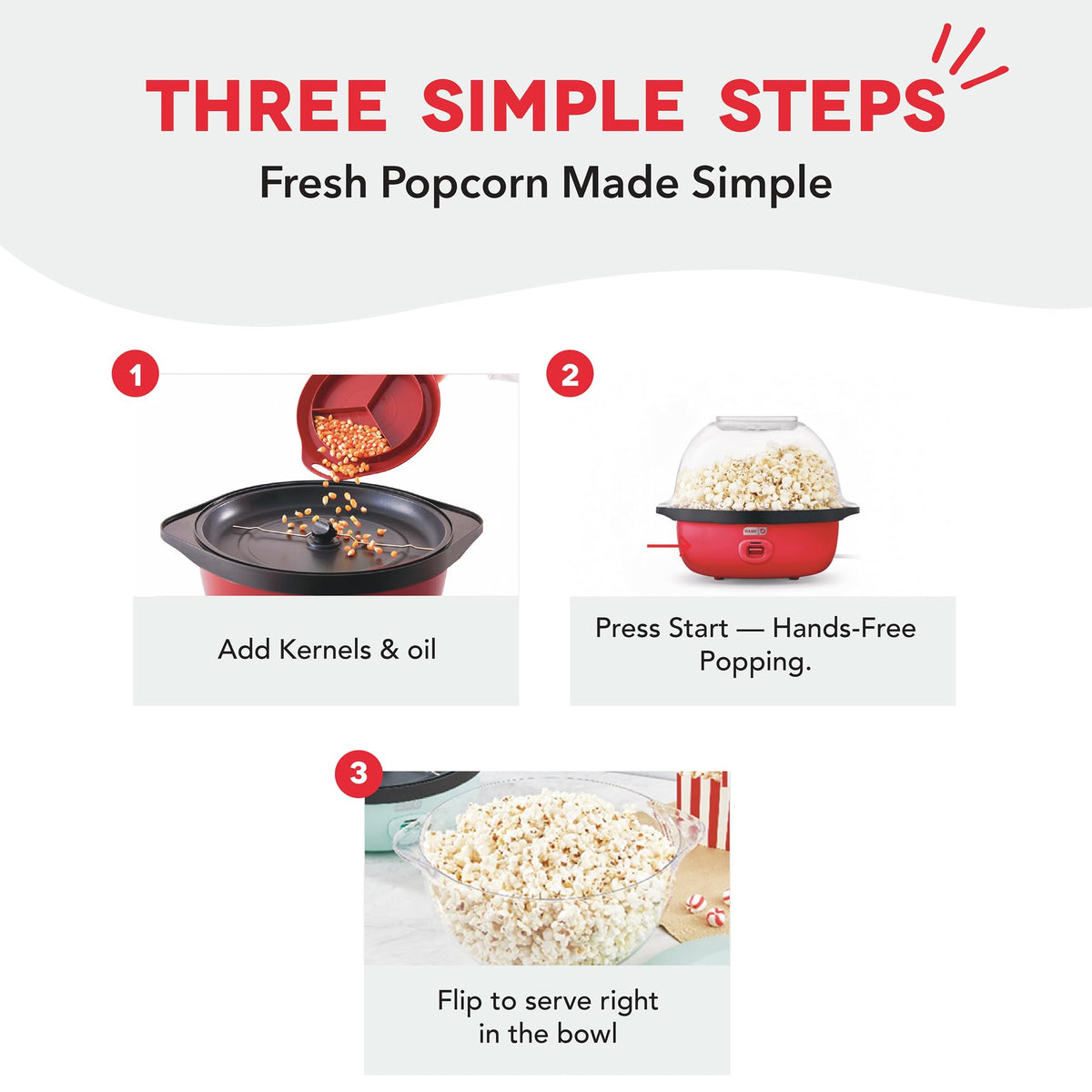 Measuring cup included with Dash SmartStore for precise kernel portions