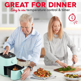 DASH Tasti-Crisp Air Fryer auto shut-off indicator.